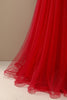 Load image into Gallery viewer, Beautiful Red A Line Tulle Sweetheart Prom Dress with Beading