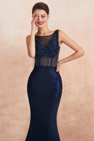 Load image into Gallery viewer, Mermaid Sequins Beaded Formal Dress with Appliques