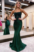Load image into Gallery viewer, Sparkly Dark Red Beaded Long Prom Dress with Appliques