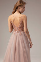 Load image into Gallery viewer, Spaghetti Straps Long Prom Dress With Slit