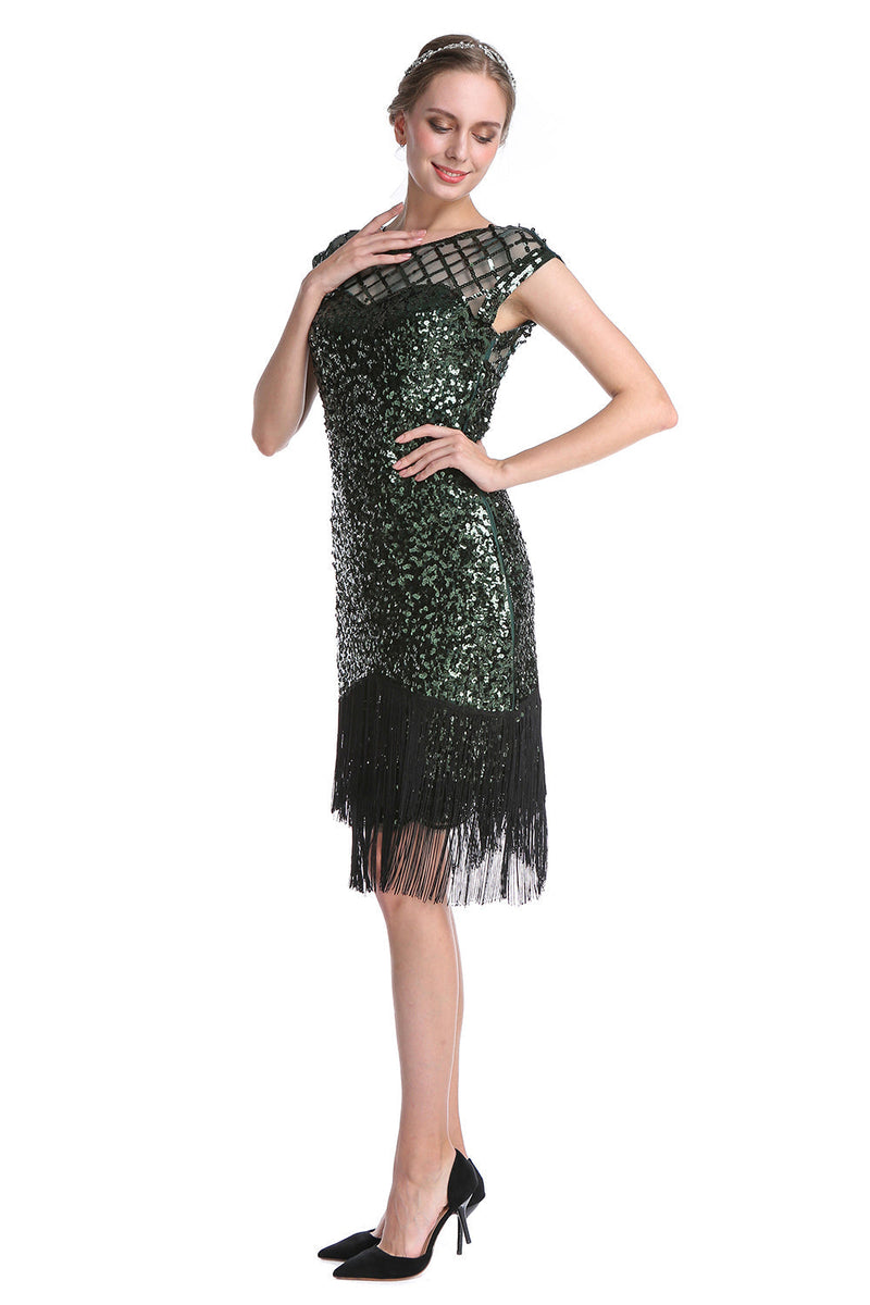 Load image into Gallery viewer, Pink Sequin Gatsby 1920s Flapper Dress