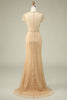 Load image into Gallery viewer, Gorgeous Mermaid Jewel Neck Burgundy Prom Dress with Beading