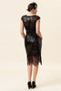 Load image into Gallery viewer, Sequins 1920s Fringe Dress With 20s Accessories Set