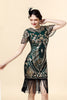 Load image into Gallery viewer, Green Sequin 1920s Dress