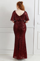 Load image into Gallery viewer, Sparkly Black Sequins Plus Size Prom Dress