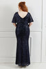 Load image into Gallery viewer, Sparkly Black Sequins Plus Size Prom Dress