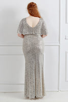 Load image into Gallery viewer, Sparkly Black Sequins Plus Size Prom Dress
