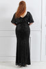 Load image into Gallery viewer, Sparkly Black Sequins Plus Size Prom Dress