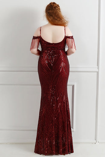 Black Spaghetti Straps Plus Size Prom Dress