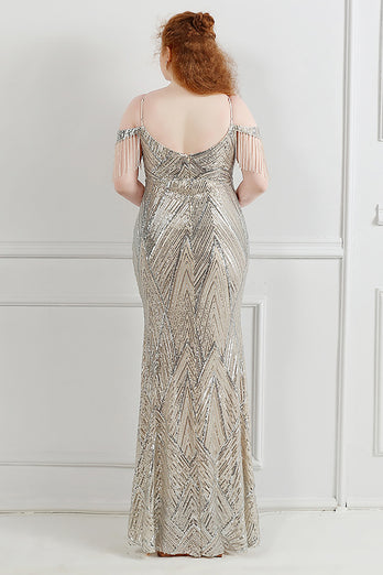 Black Spaghetti Straps Plus Size Prom Dress