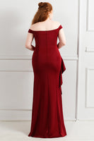 Load image into Gallery viewer, Black Off The Shoulder Plus Size Prom Dress
