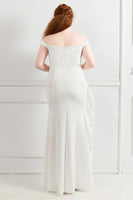 Load image into Gallery viewer, Black Off The Shoulder Plus Size Prom Dress