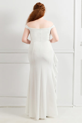 Black Off The Shoulder Plus Size Prom Dress