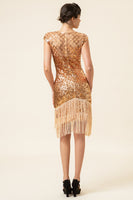 Load image into Gallery viewer, Pink Sequin Gatsby 1920s Flapper Dress