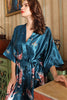 Load image into Gallery viewer, Blue Crane Printed Short Bridal Party Robe