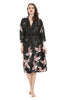 Load image into Gallery viewer, Black Midi Kimono Bridal Party Robes