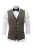 Load image into Gallery viewer, Coffee Single Breasted Shawl Lapel Men&#39;s Suit Vest