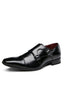 Load image into Gallery viewer, Black Monk Strap Men&#39;s Leather Slip-On Dress Shoes
