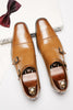 Load image into Gallery viewer, Black Monk Strap Men&#39;s Leather Slip-On Dress Shoes