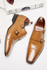 Load image into Gallery viewer, Black Monk Strap Men&#39;s Leather Slip-On Dress Shoes