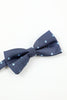 Load image into Gallery viewer, Navy Men&#39;s 5-Piece Accessory Set Tie and Bow Tie Pocket Square Flower Lapel Pin Tie Clip