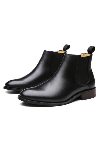 Black Leather Men Shoes