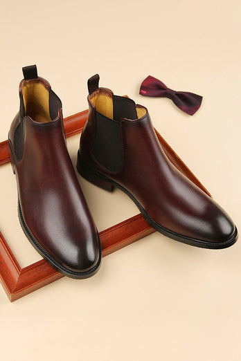 Black Leather Men Shoes