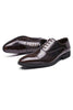 Load image into Gallery viewer, Black Lace Up Leather Men&#39;s Shoes