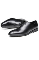 Load image into Gallery viewer, Black Leather Slip-On Men&#39;s Shoes