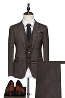 Load image into Gallery viewer, Black Stripe 3 Piece One Button Men Suits