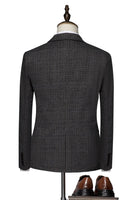 Load image into Gallery viewer, Black Stripe 3 Piece One Button Men Suits