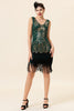 Load image into Gallery viewer, V Neck Green Sequins 1920s Great Gatsby Dress with Tassel