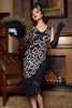 Load image into Gallery viewer, Burgundy Asymmetrical V Neck 1920s Dress with Tassel