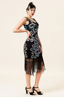 Load image into Gallery viewer, Irregular Tassel Hem Peacock Dress