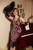 Load image into Gallery viewer, Burgundy Asymmetrical V Neck 1920s Dress with Tassel
