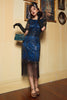 Load image into Gallery viewer, Round Neck Sequins 1920s Dress with Tassel