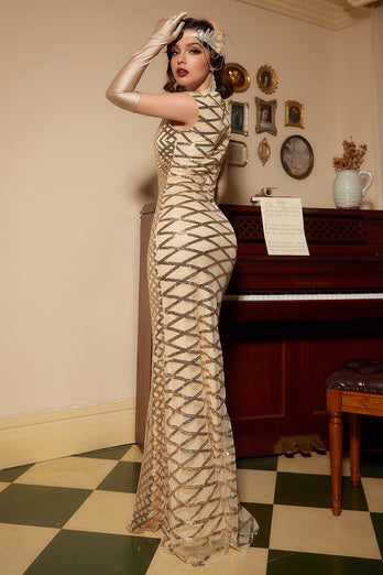 Ivory Sequined 1920s Dress
