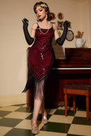 roaring 20s red dress 1920s Stella Flapper Dress