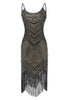 Load image into Gallery viewer, Fringed Vintage 1920s Sequin Dress With 20s Accessories Set