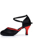 Load image into Gallery viewer, Black and Red Pointed 1920s Shoes