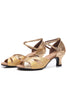 Load image into Gallery viewer, Gold Stiletto Pointed Heel 1920s Sandal