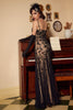 Load image into Gallery viewer, Sequins V-neck Long 1920s Dress
