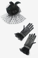 Load image into Gallery viewer, Black Hairpins and Gloves 1920s Accessories Sets