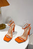 Load image into Gallery viewer, One Word Square Head Thick High Heels