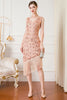 Load image into Gallery viewer, Black Sequin 1920s Flapper Dress with Fringes