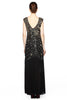 Load image into Gallery viewer, Black Sequin Long 1920s Dress