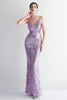 Load image into Gallery viewer, Sparkly Light Green Sequins Spaghetti Straps Evening Dress