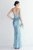 Load image into Gallery viewer, Sparkly Light Green Sequins Spaghetti Straps Evening Dress