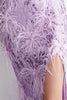 Load image into Gallery viewer, Purple Spaghetti Straps Prom Dress With Feathers