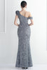 Load image into Gallery viewer, Black Sequins One Shoulder Prom Dress With Slit
